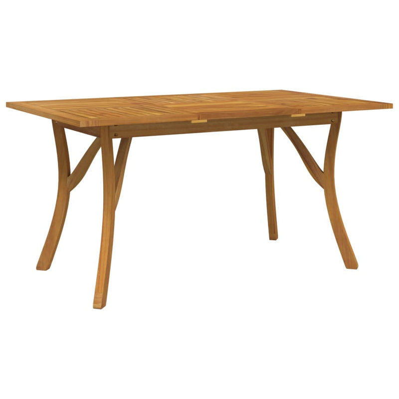 vidaXL tömör akácfa kerti asztal 150 x 90 x 75 cm