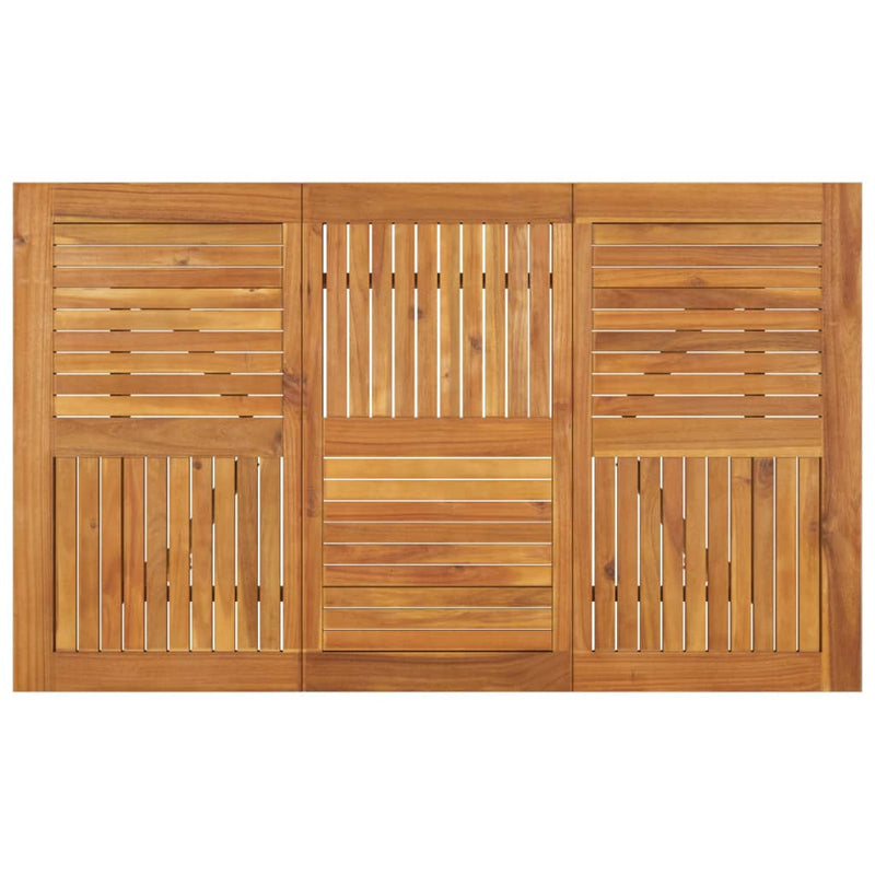 vidaXL tömör akácfa kerti asztal 150 x 90 x 75 cm