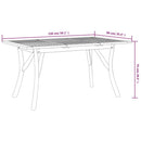 vidaXL tömör akácfa kerti asztal 150 x 90 x 75 cm