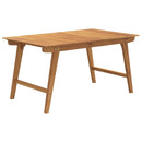 vidaXL tömör akácfa kerti asztal 150 x 90 x 75 cm