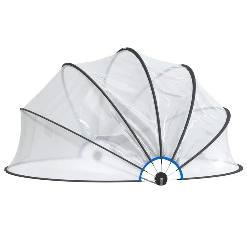 vidaXL kerek PVC medencekupola 406x203 cm