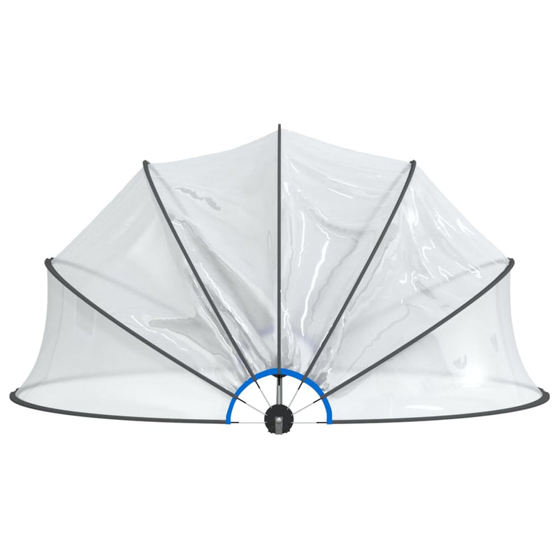 vidaXL kerek PVC medencekupola 406x203 cm