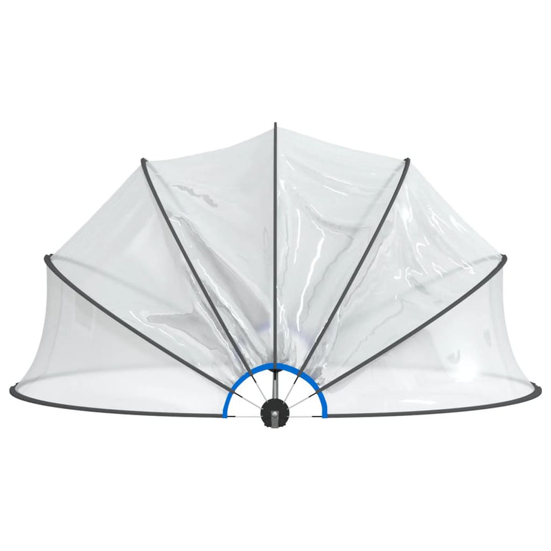 vidaXL kerek PVC medencekupola 467x234 cm
