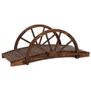 vidaXL tömör fenyőfa kerti híd félkör kerekekkel 99 x 50 x 38 cm