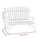 vidaXL 2 személyes tömör lucfenyő kerti pad 119 x 85 x 98 cm