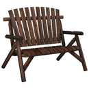 vidaXL 2 személyes tömör lucfenyő kerti pad 119 x 85 x 98 cm