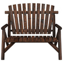 vidaXL 2 személyes tömör lucfenyő kerti pad 119 x 85 x 98 cm