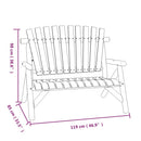 vidaXL 2 személyes tömör lucfenyő kerti pad 119 x 85 x 98 cm