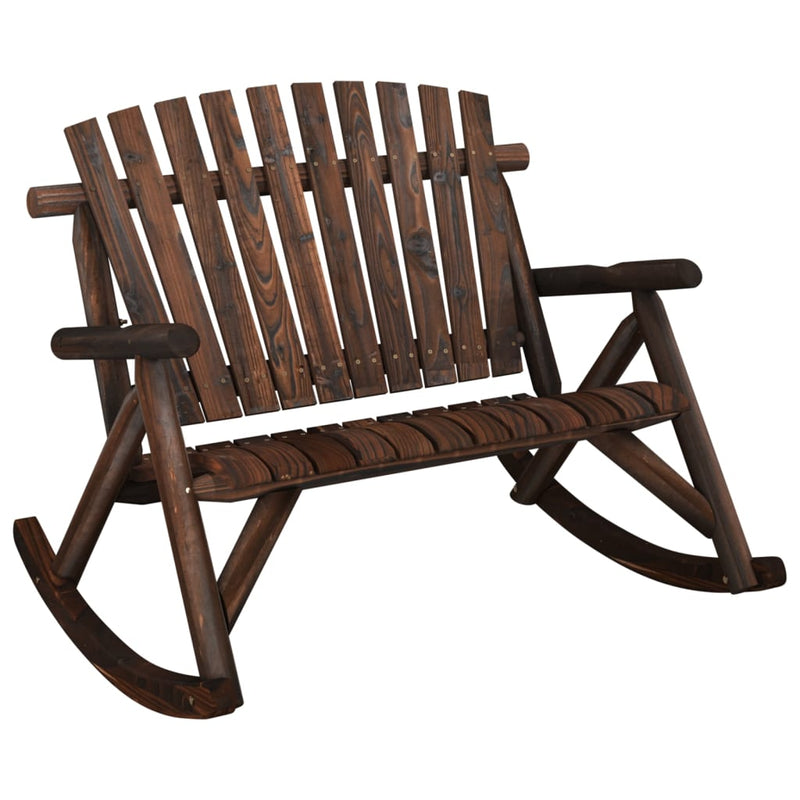 vidaXL 2 személyes tömör lucfenyő kerti hintapad 123 x 96 x 102 cm