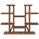 vidaXL tömör fenyőfa virágtartó állvány 110 x 25 x 110,5 cm