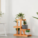 vidaXL tömör fenyőfa virágtartó állvány 58 x 25 x 51 cm
