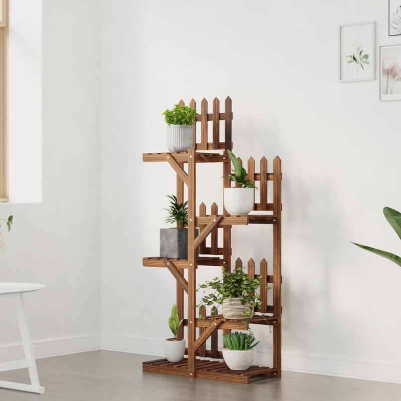 vidaXL tömör fenyőfa virágtartó állvány 60 x 25 x 130 cm