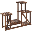 vidaXL tömör fenyőfa virágtartó állvány 90 x 25 x 73,5 cm