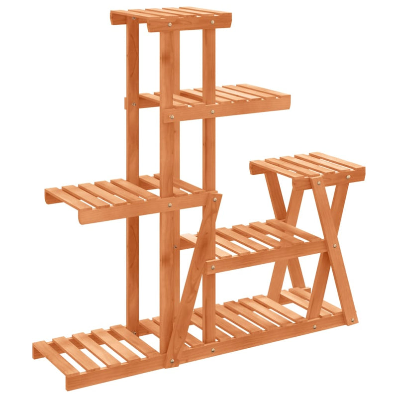 vidaXL tömör fenyőfa virágtartó állvány 95 x 25 x 96 cm