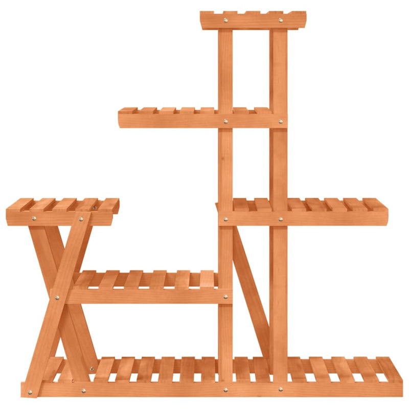 vidaXL tömör fenyőfa virágtartó állvány 95 x 25 x 96 cm