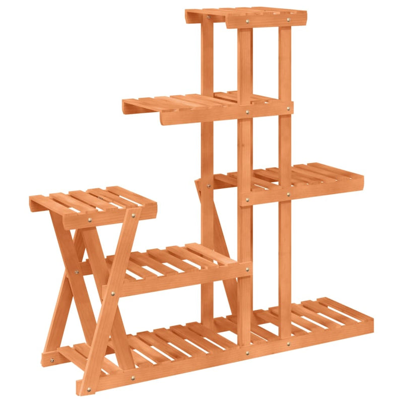 vidaXL tömör fenyőfa virágtartó állvány 95 x 25 x 96 cm