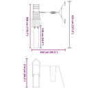 vidaXL tömör fenyőfa kültéri játszószett