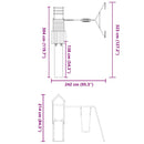 vidaXL impregnált fenyőfa kültéri játszószett