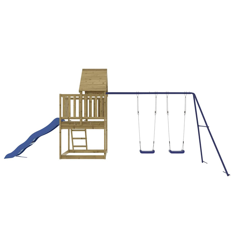 vidaXL impregnált fenyőfa kültéri játszószett