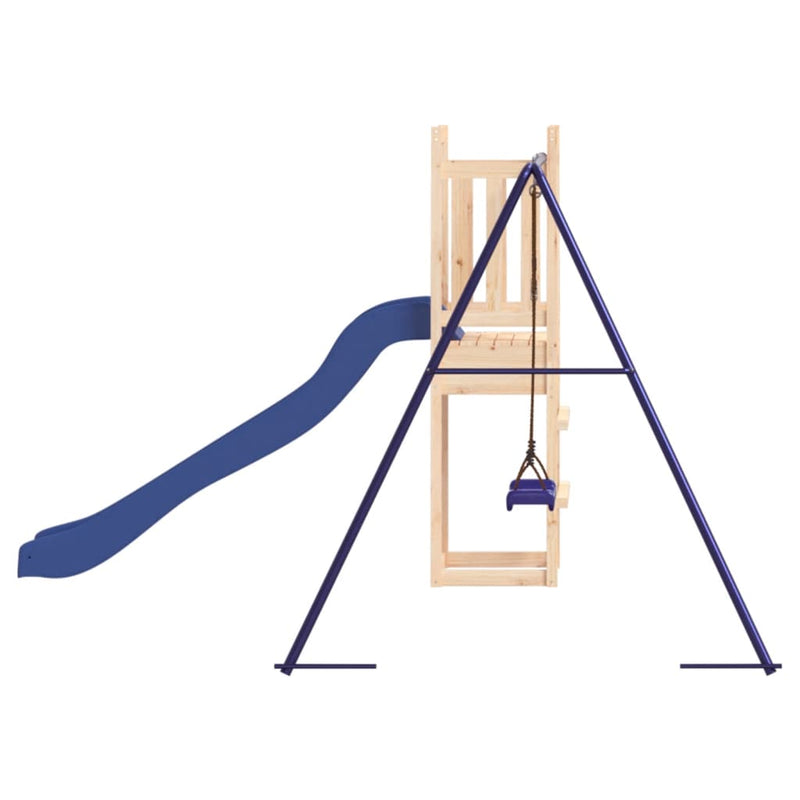 vidaXL tömör fenyőfa kültéri játszószett