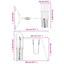 vidaXL impregnált fenyőfa kültéri játszószett