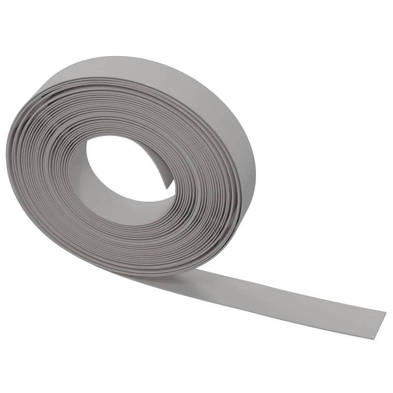 vidaXL 2 db szürke polietilén kerti szegély 10 m x 10 cm