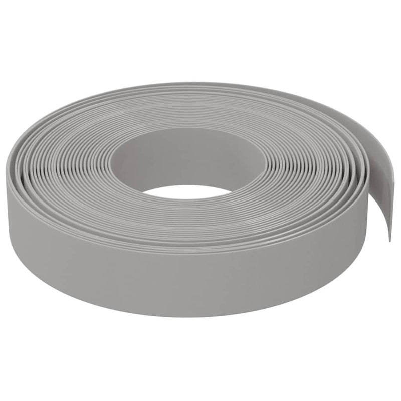 vidaXL 2 db szürke polietilén kerti szegély 10 m x 10 cm