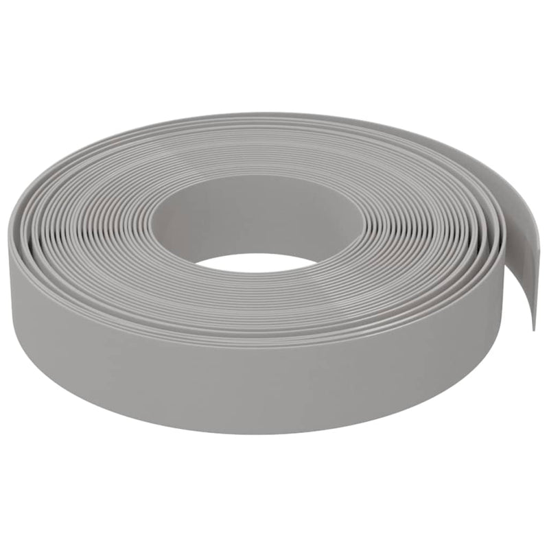 vidaXL 5 db szürke polietilén kerti szegély 10 m x 10 cm