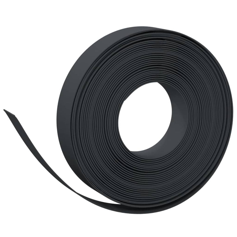 vidaXL 5 db fekete polietilén kerti szegély 10 m x 10 cm