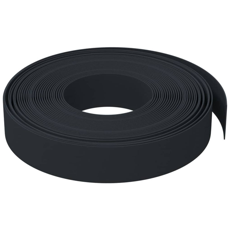 vidaXL 5 db fekete polietilén kerti szegély 10 m x 10 cm