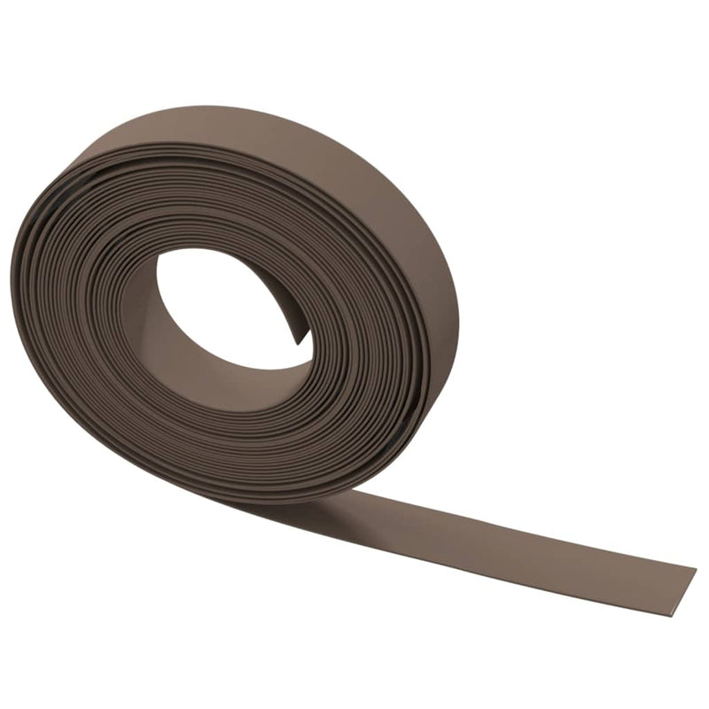 vidaXL 3 db barna polietilén kerti szegély 10 m x 10 cm