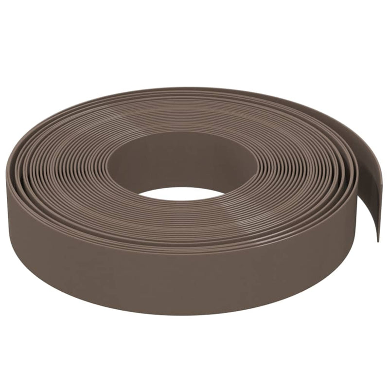 vidaXL 4 db barna polietilén kerti szegély 10 m x 10 cm