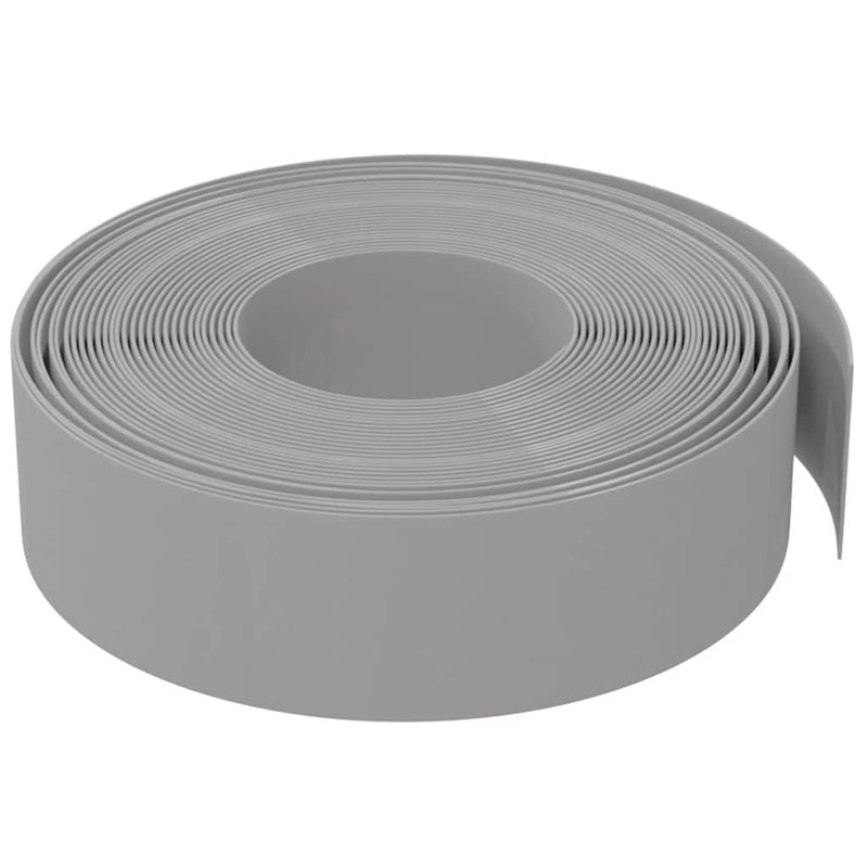 vidaXL 2 db szürke polietilén kerti szegély 10 m x 15 cm