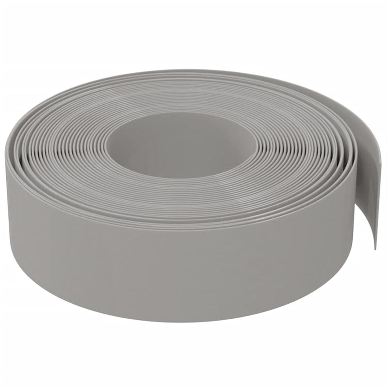 vidaXL 3 db szürke polietilén kerti szegély 10 m x 15 cm