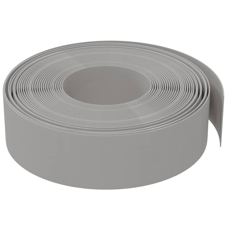 vidaXL 5 db szürke polietilén kerti szegély 10 m x 15 cm