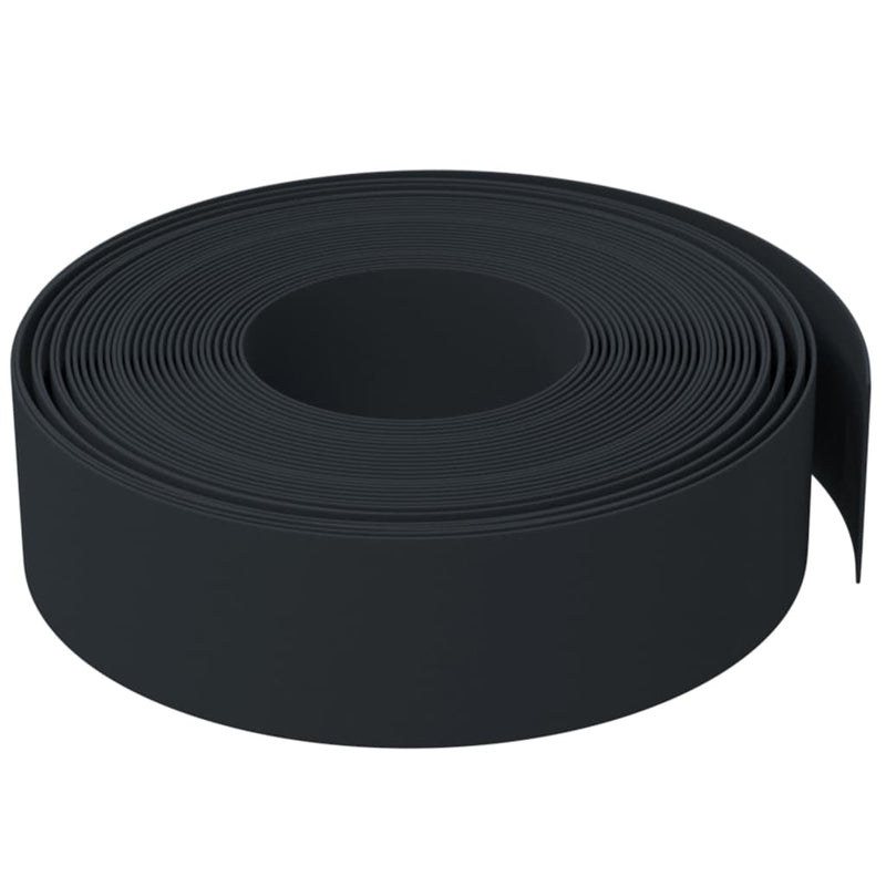 vidaXL 2 db fekete polietilén kerti szegély 10 m x 15 cm