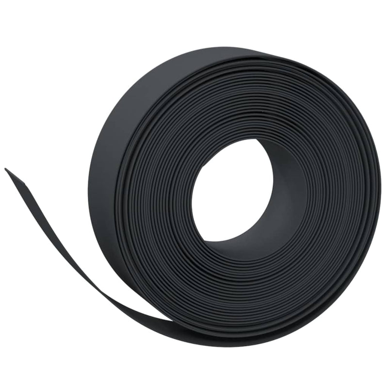 vidaXL 3 db fekete polietilén kerti szegély 10 m x 15 cm