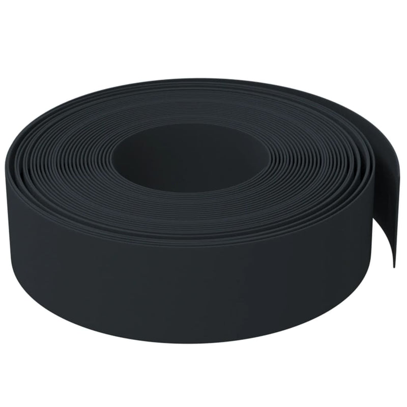 vidaXL 3 db fekete polietilén kerti szegély 10 m x 15 cm