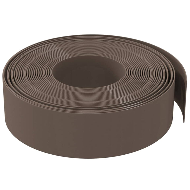 vidaXL 3 db barna polietilén kerti szegély 10 m x 15 cm
