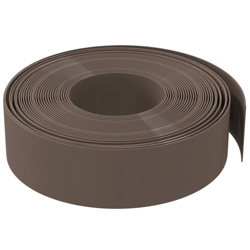 vidaXL 4 db barna polietilén kerti szegély 10 m x 15 cm