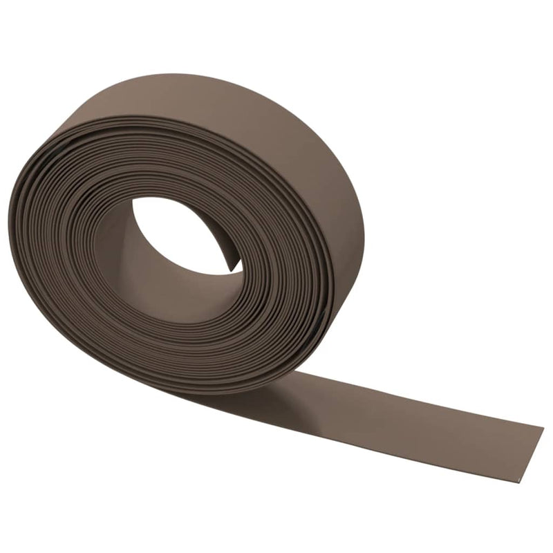 vidaXL 4 db barna polietilén kerti szegély 10 m x 15 cm