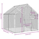 vidaXL ezüstszínű alumínium madárház 1,79 x 2 x 1,85 m