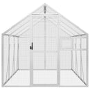 vidaXL ezüstszínű alumínium madárház 1,79 x 3 x 1,85 m
