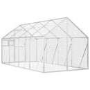 vidaXL ezüstszínű alumínium madárház 1,79 x 4 x 1,85 m