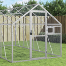 vidaXL ezüstszínű alumínium madárház 1,79 x 4 x 1,85 m