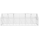 vidaXL ezüstszínű alumínium madárház 1,79 x 6 x 1,85 m