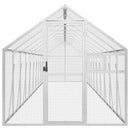 vidaXL ezüstszínű alumínium madárház 1,79 x 10 x 1,85 m