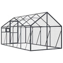 vidaXL antracit alumínium madárház 1,79 x 4 x 1,85 m