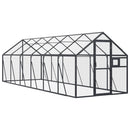 vidaXL antracit alumínium madárház 1,79 x 6 x 1,85 m