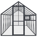 vidaXL antracit alumínium madárház 1,79 x 6 x 1,85 m
